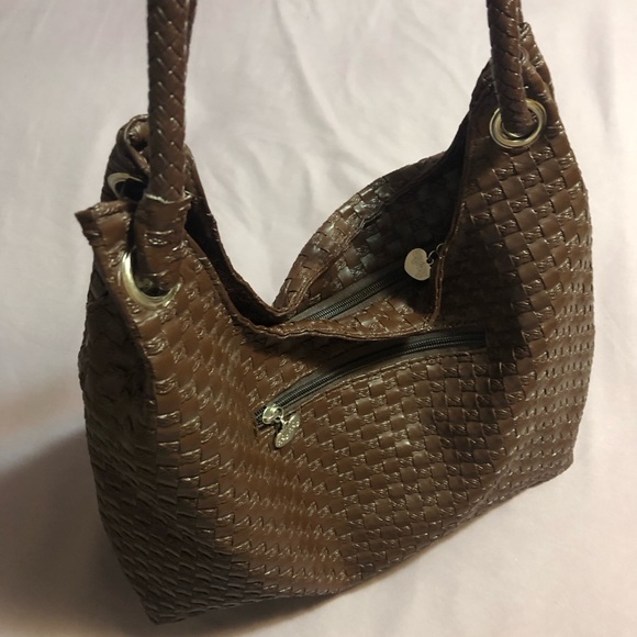 Brown Satchel Bag w/ Coin Purse Charm - Picture 7 of 15